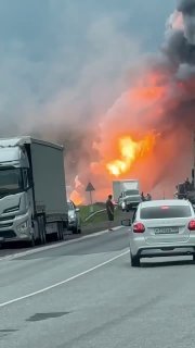Взорвавшаяся фура на трассе под Пермью: подробности инцидента